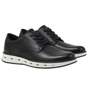 Lands' End Mens Size 11 Black Faux Leather Lace Up Sport Oxford Casual Shoes